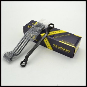 Cheie cu cap deschis neagră, cu utilizare dublă, instrument manual pentru reparații auto, din oțel cu conținut înalt de carbon, acoperire electroforetică