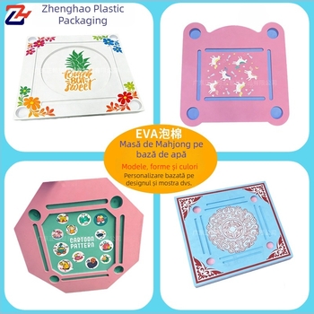 Covoraș EVA pentru masă de mahjong, impermeabil și antiderapant, imprimat personalizat, 80x80x5 cm
