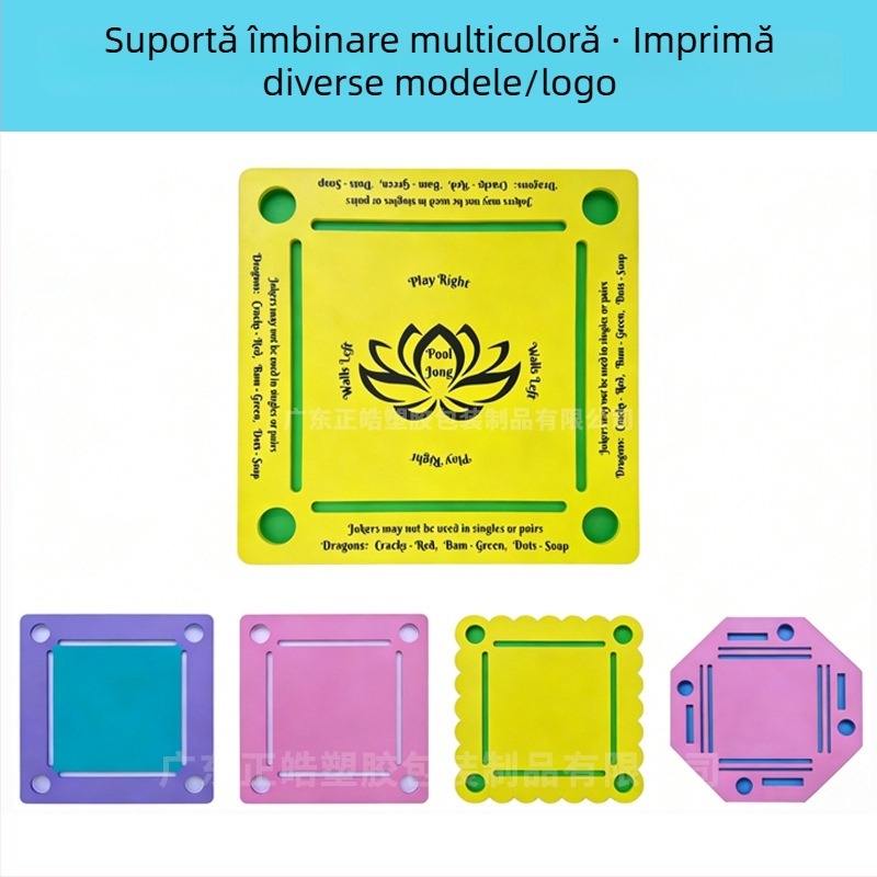 Covoraș EVA pentru masă de mahjong, impermeabil și antiderapant, imprimat personalizat, 80x80x5 cm
