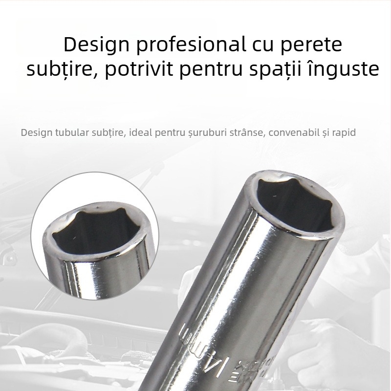 Sunrise cap de soclu extins, oglindit, cu pereți subțiri, 1/2 inch, pentru șuruburi cu impact electric