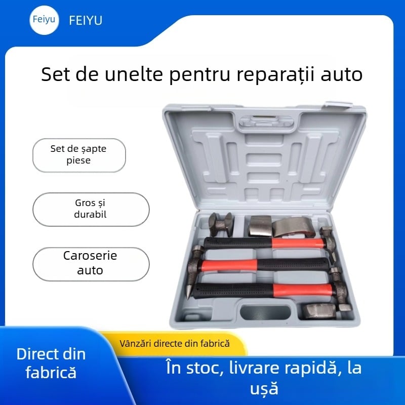 Set de unelte auto, 7 piese, cu cutie de scule