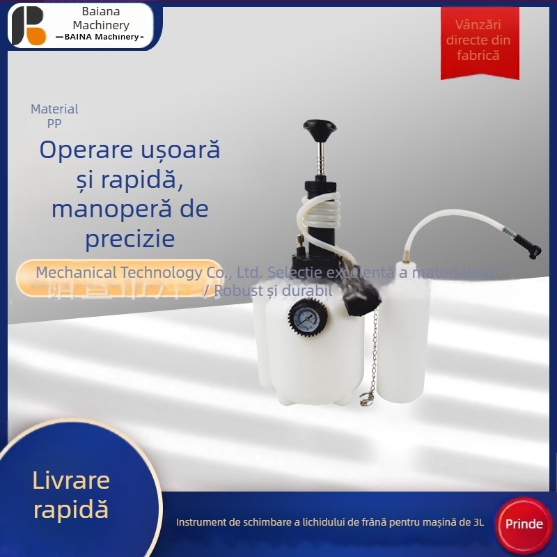 Unealtă pentru înlocuirea lichidului de frână, recipient de 3 L pentru reumplerea lichidului de frână, reparații auto