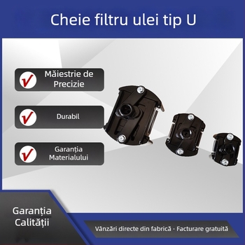 Cheie de filtru în formă de U, cu două fălci, stil german, pentru reparații auto, reglabilă, din oțel de înalt carbon