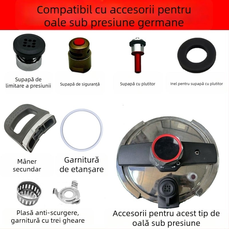 Wanbao oală sub presiune – set garnituri și supape: inel etanșare, supapă limitatoare de presiune, supapă de siguranță