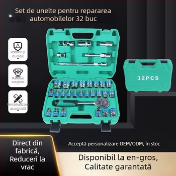 Set chei cu soclu pentru mașină, 32 buc.
