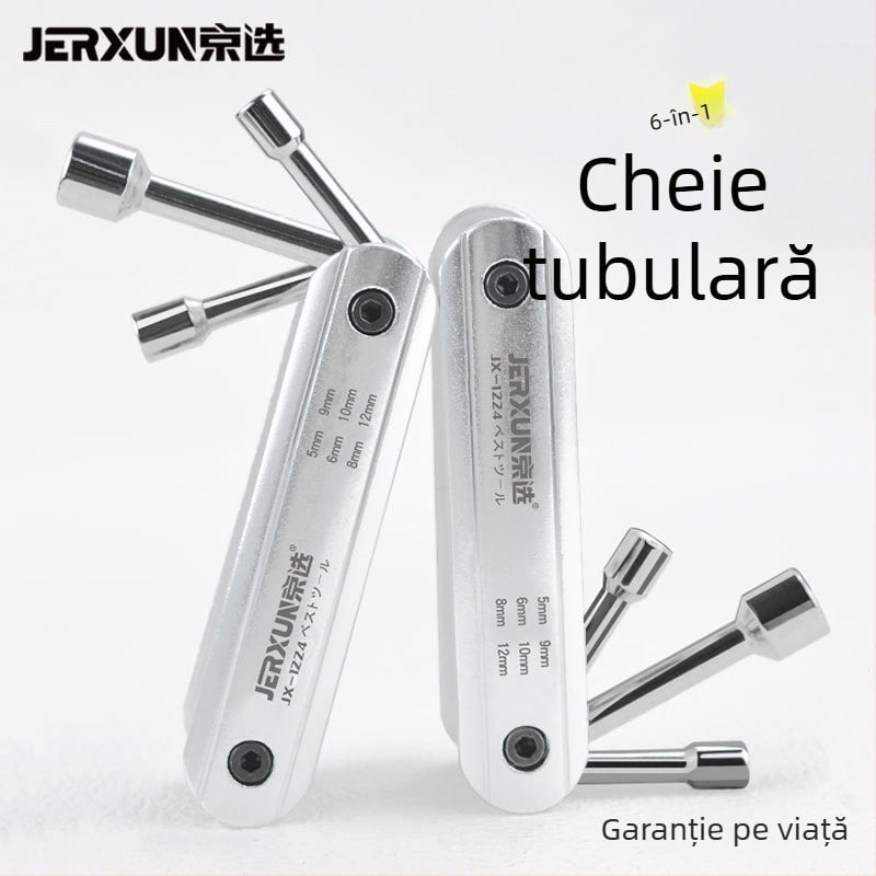 Set de șurubelnițe pliabil cu capete hexagonale — trusă multifuncțională pentru reparații auto și uz casnic