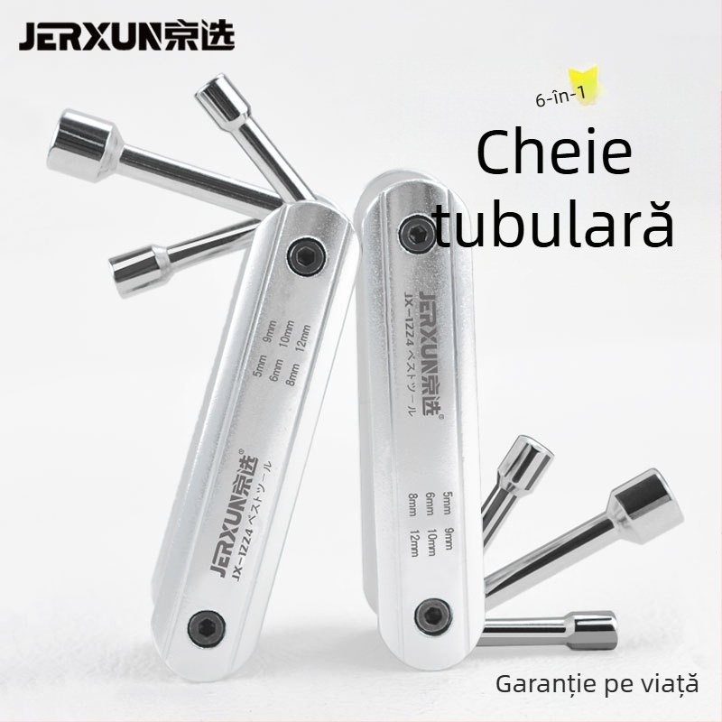 Set de șurubelnițe pliabil cu capete hexagonale — trusă multifuncțională pentru reparații auto și uz casnic