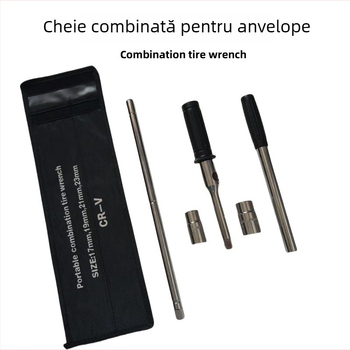 Set de chei cu socuri, cu forme T și L, cheie pentru anvelope și cheie ratchet pentru reparații auto