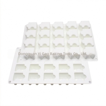 Formă de silicon pentru deserturi, puzzle de 20 de bucăți pentru coacere, mousse și budincă de ciocolată, DIY