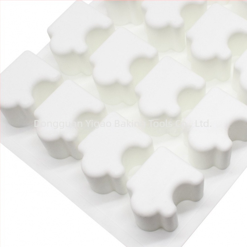 Formă de silicon pentru deserturi, puzzle de 20 de bucăți pentru coacere, mousse și budincă de ciocolată, DIY