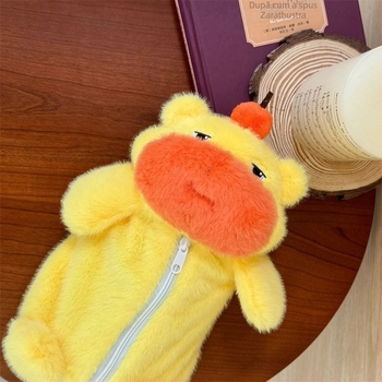 Capibara pluș drăguț cu husă pentru creion și geantă crossbody – jucărie pluș pentru zilele de naștere