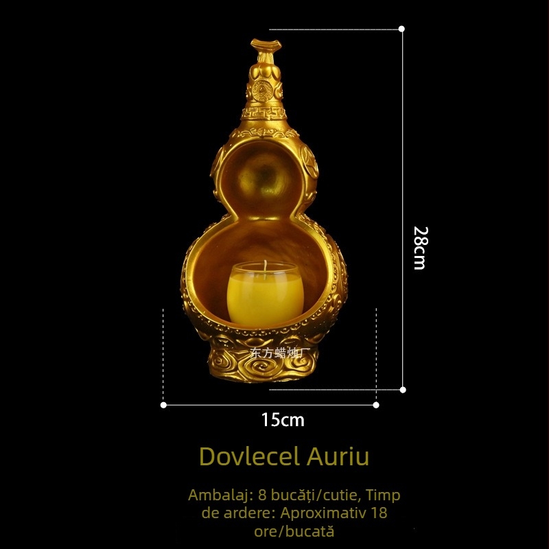 Candelabru în formă de gutuie purpurie-aurie, lampă de unt, bază rezistentă la vânt, design deschis, decor pentru casă