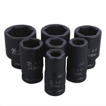 InBev Nuca pneumatică hexagonală, nivel industrial, lungime 8 cm, hexagon 19 mm, robust pentru ax de 3/4 inch