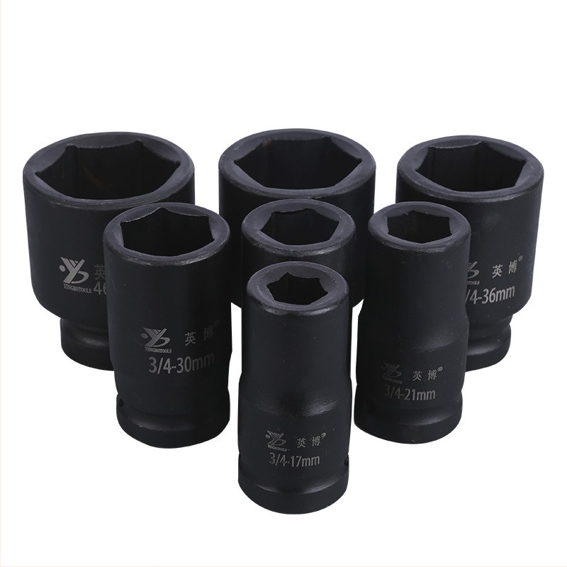 InBev Nuca pneumatică hexagonală, nivel industrial, lungime 8 cm, hexagon 19 mm, robust pentru ax de 3/4 inch