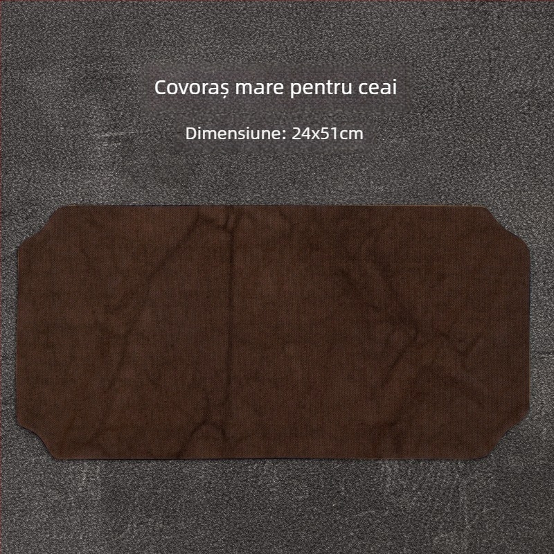 Set pentru ceremonia ceaiului în stil chinezesc, cu covoraș pentru masă și accesorii – suprafață de masă impermeabilă de înaltă calitate și accesorii Zen pentru prepararea ceaiului