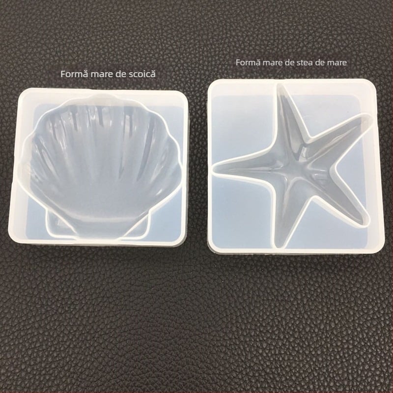 Formă DIY din rășină epoxidică pentru stea de mare și scoică, mare, din silicon, pentru decorarea torturilor și bijuterii