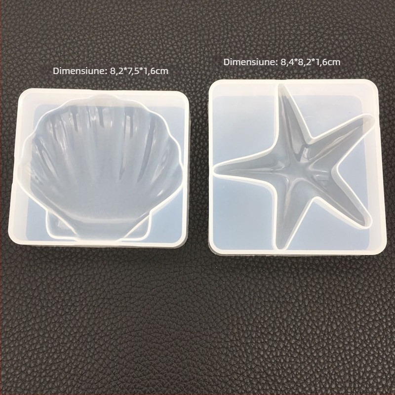 Formă DIY din rășină epoxidică pentru stea de mare și scoică, mare, din silicon, pentru decorarea torturilor și bijuterii