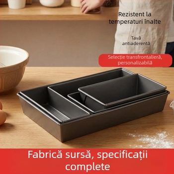 Formă dreptunghiulară de copt cu model fagure și margini pliabile, pentru toast, pâine și prăjituri