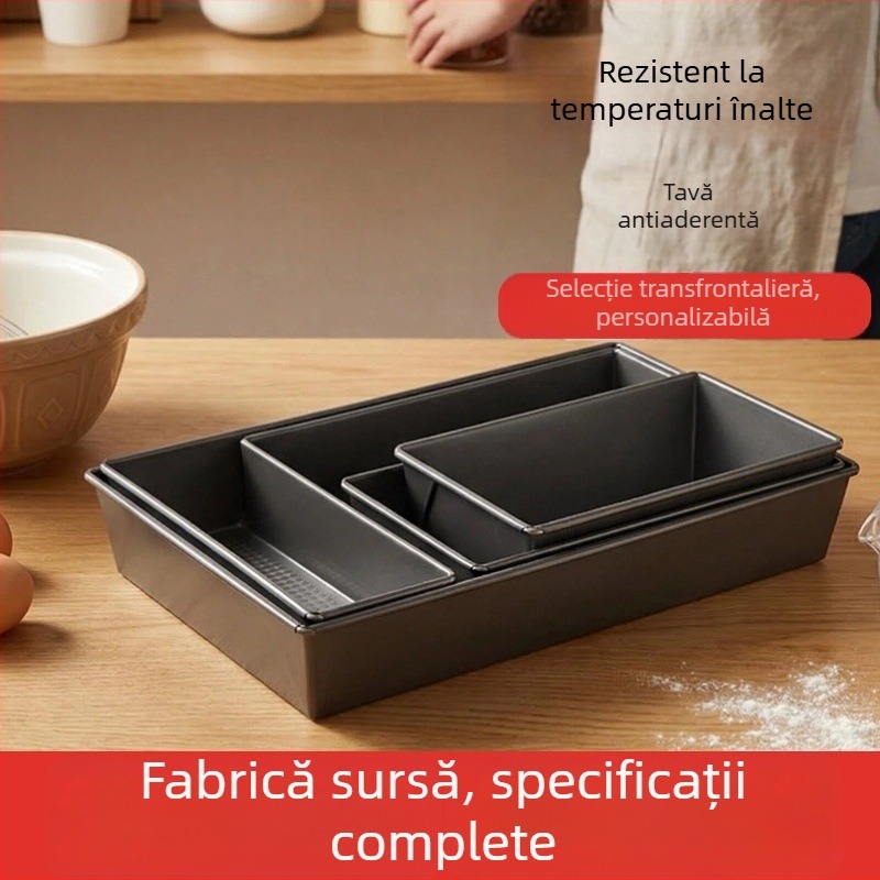 Formă dreptunghiulară de copt cu model fagure și margini pliabile, pentru toast, pâine și prăjituri