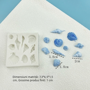Matrițe din silicon pentru fondant și ciocolată, temă marină