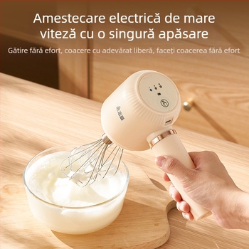 Spumător electric pentru lapte și tel pentru ouă, tel de mână pentru cafea, 3 viteze, model TK-D302