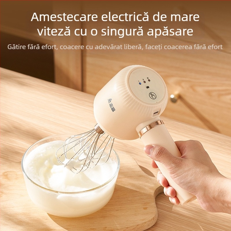 Spumător electric pentru lapte și tel pentru ouă, tel de mână pentru cafea, 3 viteze, model TK-D302