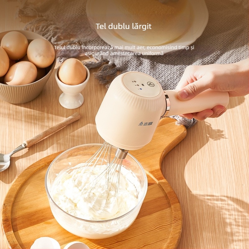 Spumător electric pentru lapte și tel pentru ouă, tel de mână pentru cafea, 3 viteze, model TK-D302