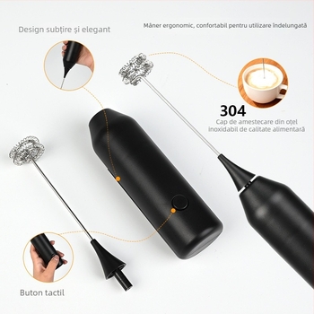 Aparat mini de spumare a laptelui, portabil, wireless, electric, pentru cafea și uz casnic