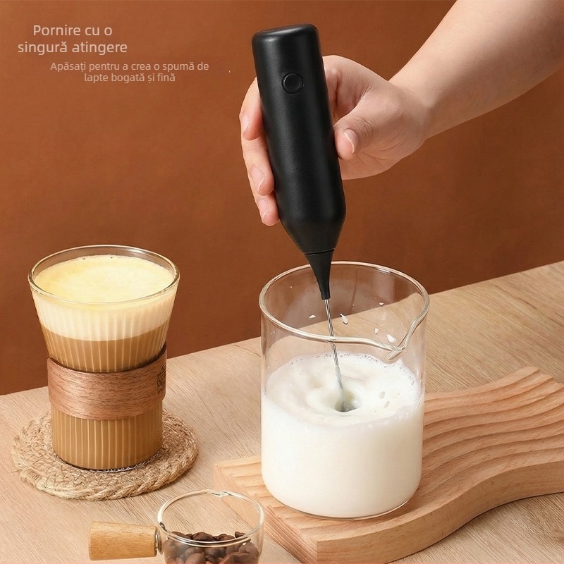 Aparat mini de spumare a laptelui, portabil, wireless, electric, pentru cafea și uz casnic