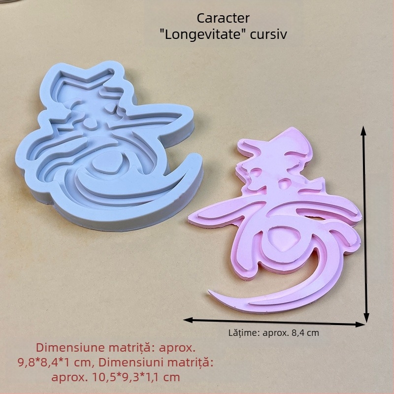 Formă din silicon pentru fondant cu simbolul longevității – Tort pentru Anul Nou, formă neregulată