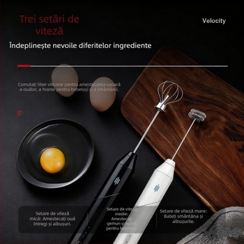 Spumator de lapte electric, mixer de mână compact, inteligent pentru cafea