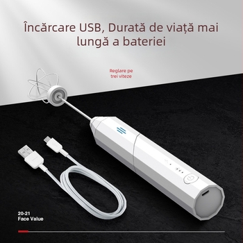 Spumator de lapte electric, mixer de mână compact, inteligent pentru cafea