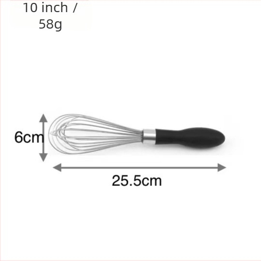 Bătător din oțel inoxidabil pentru ouă, agitator manual pentru cremă și aluat, 10–12 inch