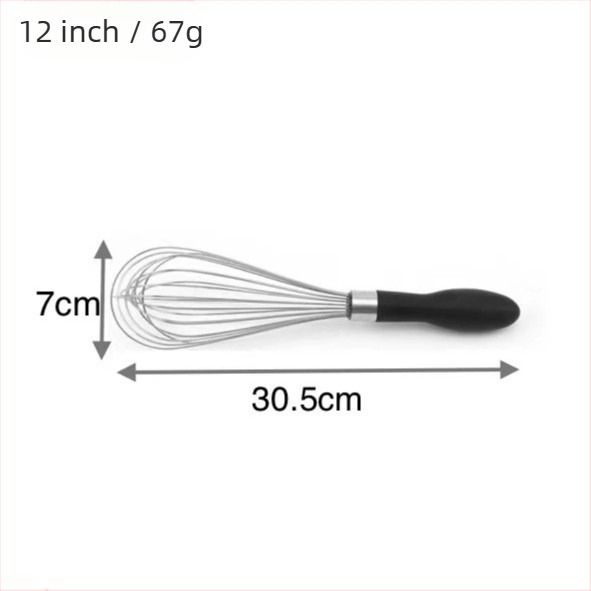 Bătător din oțel inoxidabil pentru ouă, agitator manual pentru cremă și aluat, 10–12 inch