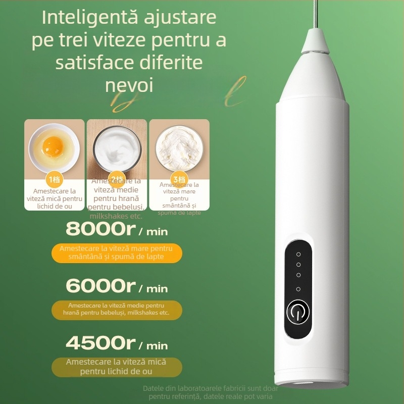 Spumător electric de lapte, frother pentru cafea, tel pentru ouă și amestecător de smântână