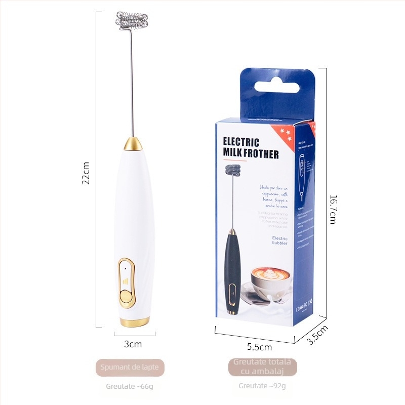 Spumător electric nou pentru lapte, pentru cafea, spumator portabil pentru uz casnic, tel pentru ouă, mixer