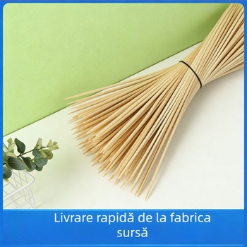 Frigărui din bambus pentru grătar, de calitate alimentară, fără bavuri, pentru uz casnic, camping în aer liber, de unică folosință, ecologice