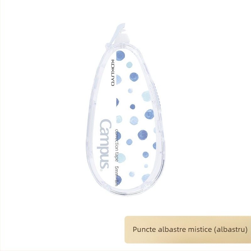 Kokuyo 3508 Bandă de corecție de culoare cu nucleu înlocuibil, carcasă albă, design campus acuarelă, pentru studenți