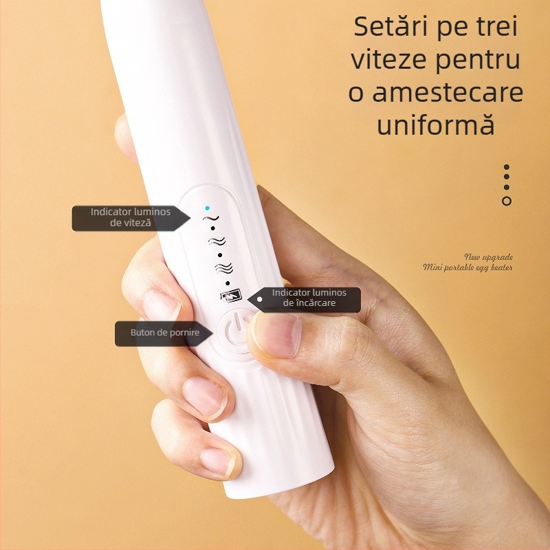 Spumător de lapte electric pentru cafea, amestecător de lapte și tel pentru ouă, fără fir, 3 trepte, model J-3/J-5