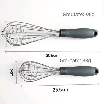 Tel manual pentru ouă, spumator de lapte, nucleu din oțel inoxidabil cu bilă, mâner din plastic, ustensile de bucătărie pentru casă, mixer pentru coacere, prăjitură