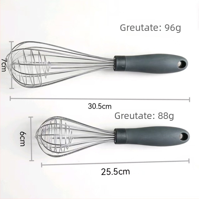 Tel manual pentru ouă, spumator de lapte, nucleu din oțel inoxidabil cu bilă, mâner din plastic, ustensile de bucătărie pentru casă, mixer pentru coacere, prăjitură