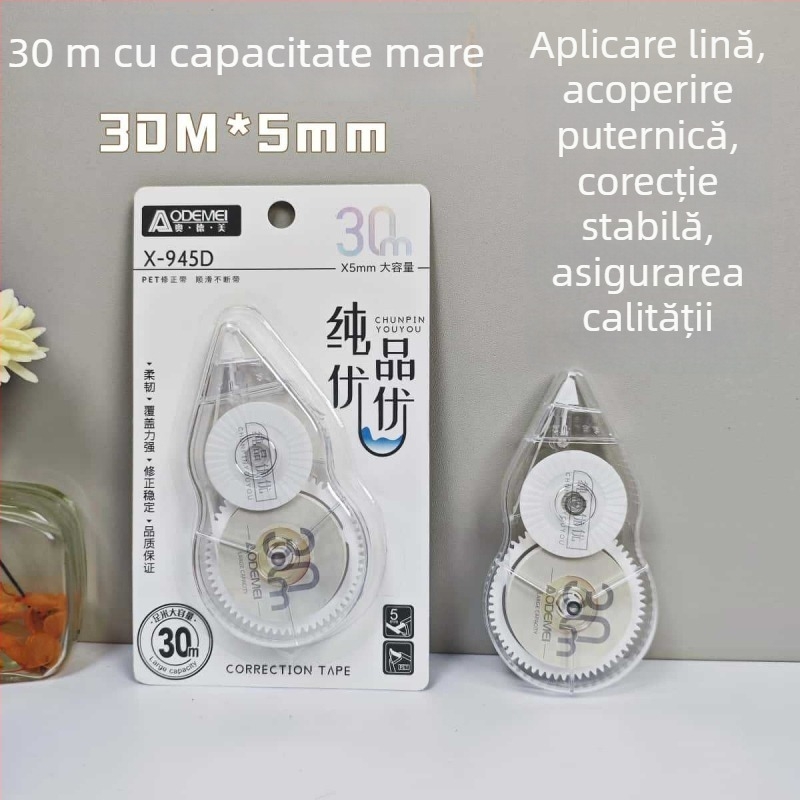 Odeme bandă corectoare 30 m, capacitate mare - design elegant, alunecare fină, bandă de corectare ultra‑lungă pentru elevi