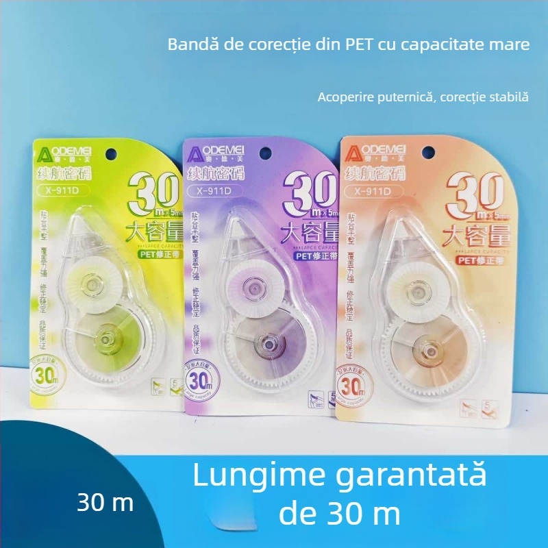 Odeme bandă corectoare 30 m, capacitate mare - design elegant, alunecare fină, bandă de corectare ultra‑lungă pentru elevi