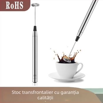 Amestecător electric manual din oțel inoxidabil pentru ouă și lapte, spumator de lapte pentru cafea, mixer multifuncțional compact