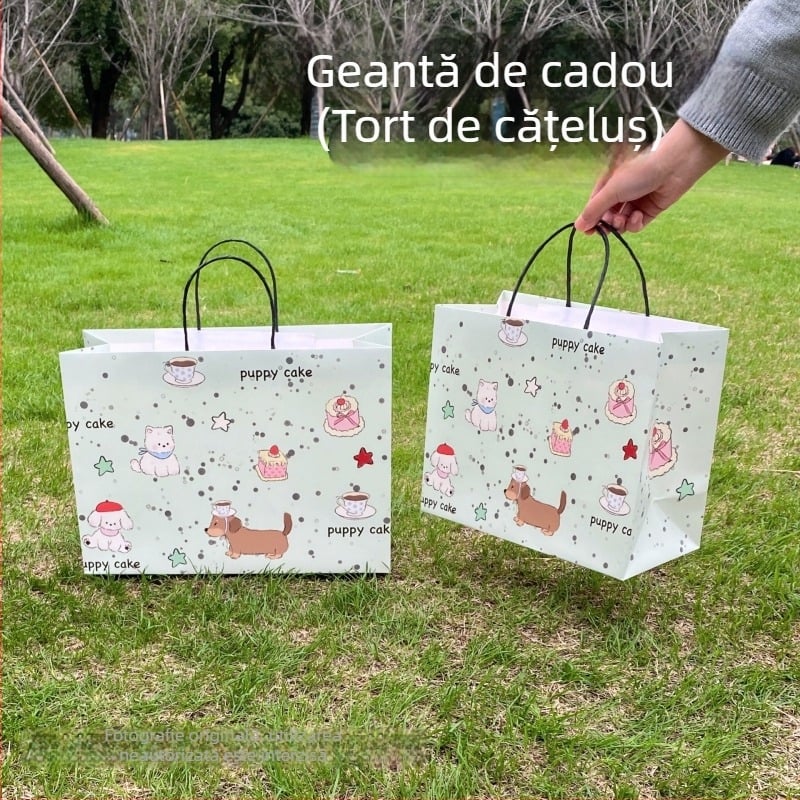 Geantă de cadouri cu șnur, stil nou, pentru zile de naștere și sărbători, groasă și de înaltă calitate, potrivită pentru cele mai bune prietene, copii de grădiniță și elevi de gimnaziu