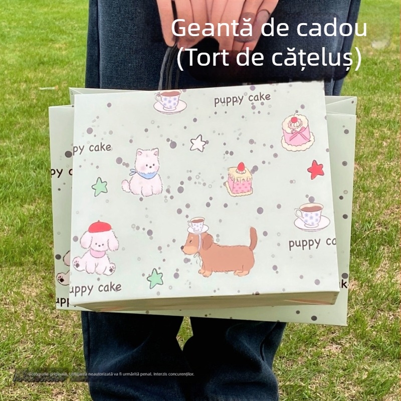 Geantă de cadouri cu șnur, stil nou, pentru zile de naștere și sărbători, groasă și de înaltă calitate, potrivită pentru cele mai bune prietene, copii de grădiniță și elevi de gimnaziu