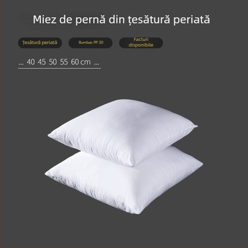 Miez de pernă din material periat cu umplutură PP 3D, pernă lombară pătrată, dimensiuni 45/50/55/60 cm