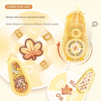 Little Mochi Bandă de corectare din seria Four Seasons pentru elevi, cu capacitate mare, drăguță