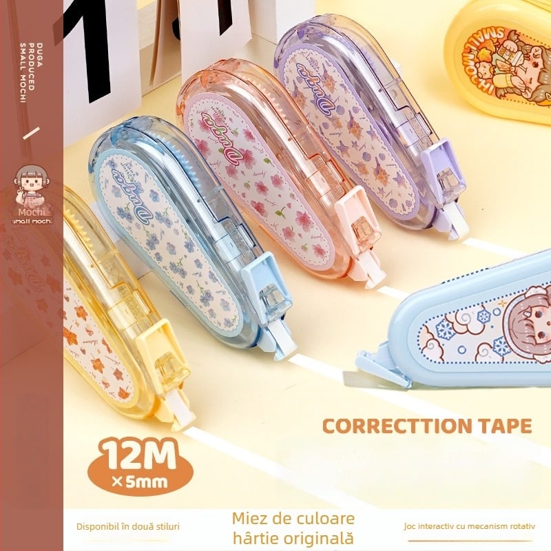 Little Mochi Bandă de corectare din seria Four Seasons pentru elevi, cu capacitate mare, drăguță