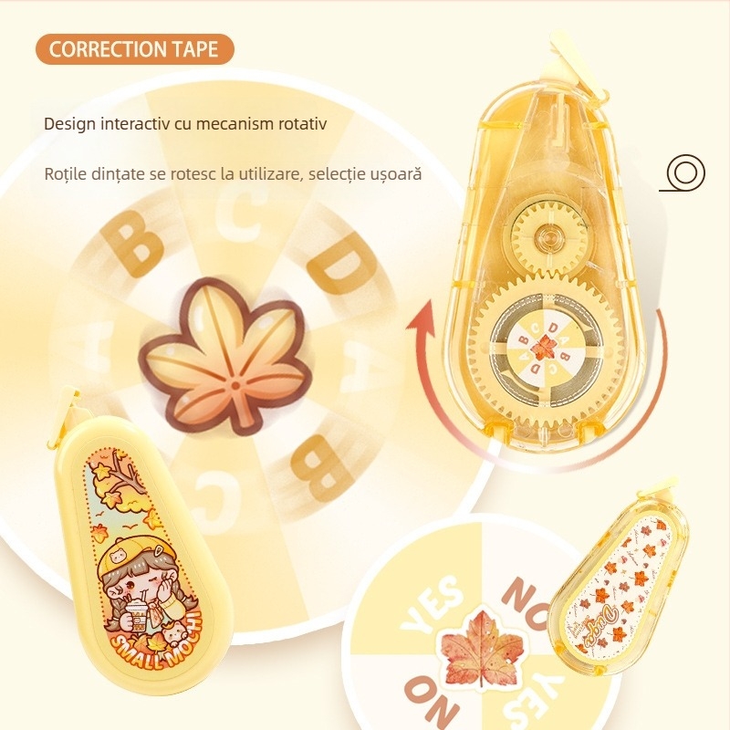 Little Mochi Bandă de corectare din seria Four Seasons pentru elevi, cu capacitate mare, drăguță